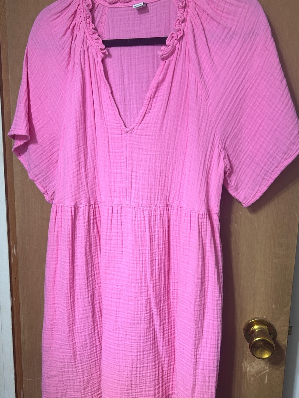 Old Navy Pink Gauze V-Neck Tunic